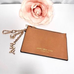 🌸 4/$20 New Marc New York card coin wallet Tan leather